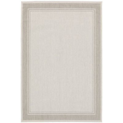 Oriental Weavers Portofino 6765W Ivory/ Grey Indoor/Outdoor Area Rug - 6'7" x 9'2"