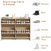 4-Drawer Shoe Cabinet with Flip Drawers, Adjustable Freestanding Wooden Shoe Organizer for Entryway, Hallway, and Living Room - 4 of 4