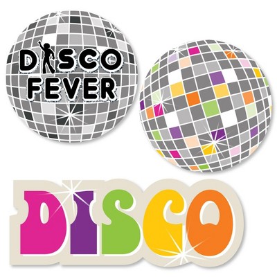 Big Dot of Happiness 70's Disco - DIY Shaped 1970's Disco Fever Party Cut-Outs - 24 Count
