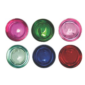 Storied Home 6-Piece Glass Floating Tealight Holder Set with Silver Electroplating, Multicolor - 1 of 1