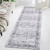 Washable Vintage Oriental Rug, Non-Slip and Stain Resistant Rug, Vintage Floral Embossed Low Pile Rug for Living Room, Dining Room, Bedroom - 3 of 4