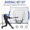NAYSAYE Sport Net and Rebounder Baseball Practice Net Set with Catcher Net Ball Caddy and Batting Tee, Blue, 98.50"*43.30"*84.30" - 4 of 4