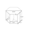 FONTOI 47.24" Hexagonal Coffee Table with Multi-hole Design, Floor Mount Side Table for Living Room Bedroom, Antique Brown, 23.62"*15.74"*23.62" - 3 of 4