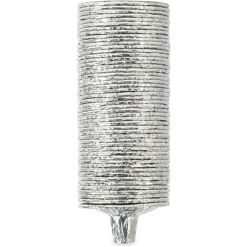 Okuna Outpost 200 Pack Disposable Aluminum Foil Candlestick Tapper Candle Holders for Shabbat, Funeral Procession, 2.76 in, 5 of 7