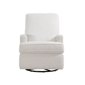 SECOND STORY HOME Tucker Swivel Recliner Accent Chair - Cream Boucle - 1 of 4