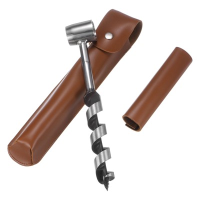 Unique Bargains Survival Tool Bushcraft Manual Camping Hand Auger Drill Silver 1 Pc