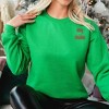 Simply Sage Market Women's Graphic Sweatshirt Embroidered Merry Christmas Bold Cursive - 2 of 4