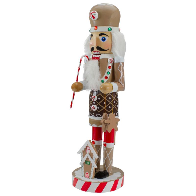 Northlight 14" Beige and Red Wooden Christmas Nutcracker Gingerbread Chef, 3 of 6