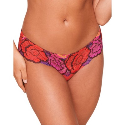 Adore Me Women's Averly Brazilian Panty L / Barbados Cherry Red.