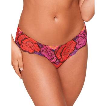 Adore Me Women's Colete Cheeky Panty 0x / Printed Lace C05 Pink