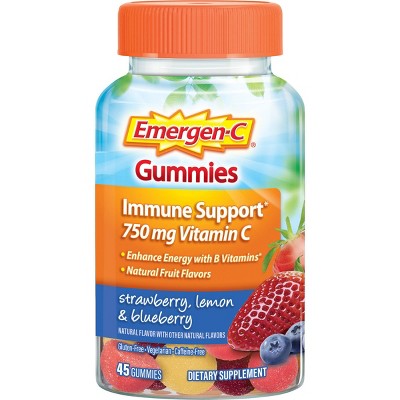 Emergen-C Vitamin C Gummies - Strawberry, Lemon & Blueberry - 45ct