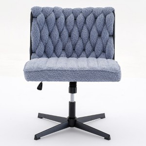 Dsvimoy Task and Office Chair Armless Desk Chair for Home Office and Work Space, Blue, 26.4"*18.2"*11.5" - 1 of 4