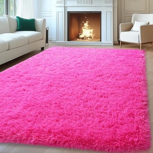 Super Soft Shaggy Rugs Fluffy Carpet, Modern Plush Area Rug for Living Room Bedroom Kids Room - 1 of 4