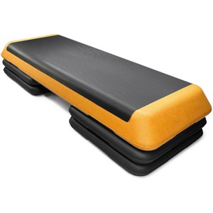 Costway Fitness Aerobic Step 43'' Cardio Adjust 4'' - 6'' - 8'' Exercise Stepper w/Risers - 1 of 4