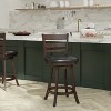 Emma and Oliver Classic Wooden Ladderback Dining Stool with Padded Swivel Seat - 2 of 4