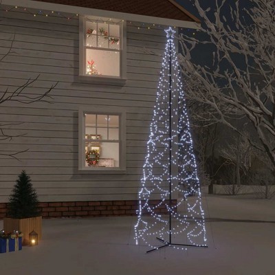 Christmas Cone Tree Cool white Powder-coated steel 16 ft