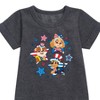 Girls' - Paw Patrol - Americana Graphic Short Sleeve Fleece Dress - 2 of 4