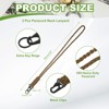 Unique Bargains Braided Soft Keychain ID Badges Lanyard with Metal Ring 3 Pcs - 2 of 3