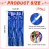 Unique Bargains Wedding Birthday Party Decoration Foil Fringe Backdrop Curtain 2 Pcs - 2 of 4