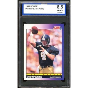 Brett Favre Rookie Card 1991 Score #611 ISA 8.5 NM-MT+ - 1 of 2