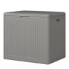 Suncast 22 Gallon Indoor or Outdoor Small Patio Deck Box, Plastic Storage Bin for Lawn, Garden, Garage, & Home Organization, Stoney (3 Pack) - 2 of 4