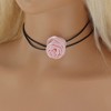 Unique Bargains Satin Rose Tie Choker Necklace Pink 1 Pc - 2 of 4