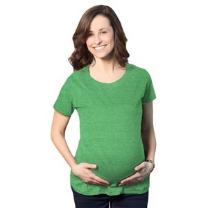 Comfortable Womens Maternity Shirts Blank Pregnancy Shirts Plain Fitted Tees - Crazy Dog Maternity T Shirt - 1 of 4