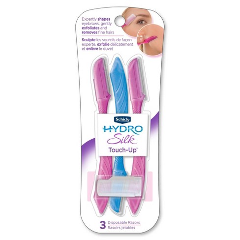 Schick Hydro Silk Touch-Up Multipurpose Exfoliating Facial Razor and Eyebrow Shaper - 3ct - image 1 of 4