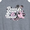 Women's - Disney - Peace Love And Bows Graphic Racerback Tank - 2 of 4