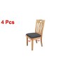 PiccoCasa Stretchable Velvet Cushion Chair Seat Slipcovers with Ties 4 Pcs - 3 of 4