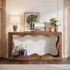 GlasFlength Console Tables Extra Long Farmhouse Style Sofa Table with Rustic Wood Finish for Living Room Entryway, Brown, 62.99"*11.81"*33.86" - 3 of 4