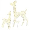 Reindeer Family Warm White Acrylic Acrylic Reindeer Other - 2 of 4
