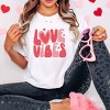Simply Sage Market Women's Love Vibes Stars Short Sleeve Garment Dyed Tee - 2 of 4