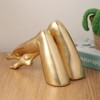 Itopfox Gold Resin Legs Sculpture 1 Piece Elegant Bowed Leg Statue 8.46 x 4.13 x 2.76 in Modern Home Decor Accent for Table Shelf Office - 3 of 4