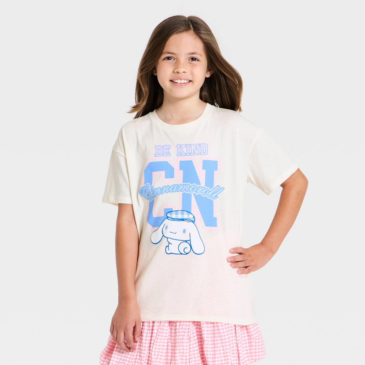 Футболка Sanrio Cinnamoroll Graphic T-Shirt для девочек, цвет: Слоновая кость — фото 1