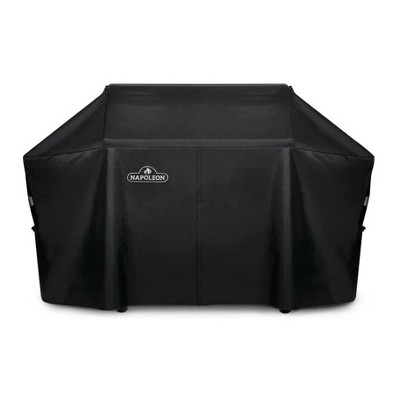 Napoleon 61825 Prestige PRO 825 Vented All Weather Waterproof UV Treated Fabric Grill Cover with Adjustable Hook and Loop Straps, Black