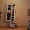 360°Swivel Jewelry Armoire,Freestanding Locking with Full Length Makeup Mirror,Bottom Drawer,Rear Storage Shelves,Cabinet with Large Storage Capacity - 2 of 4