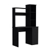 NicBex Home Office Desk 38.7" W Modern Writing Desk with 3-Tier Open Storage Bookshelves, Cabinet and Wooden Frame for Office, Study - 3 of 4