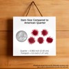 John Bead 0.5in Red Glitter Pom Poms for Crafts DIY Art Creative, 100pcs - 2 of 4