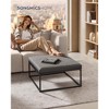 LUIZ Collection - Ottoman, Square Coffee Table, Footstool, Reversible Top, Padded Seat, Side Table, Minimalist - 2 of 4