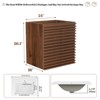 APRILSOUL Bathroom Vanity, Mid-Century Wall Mounted Floating Cabinet with 2 Closing Doors, Wood Grain Texture, Walnut - 2 of 4