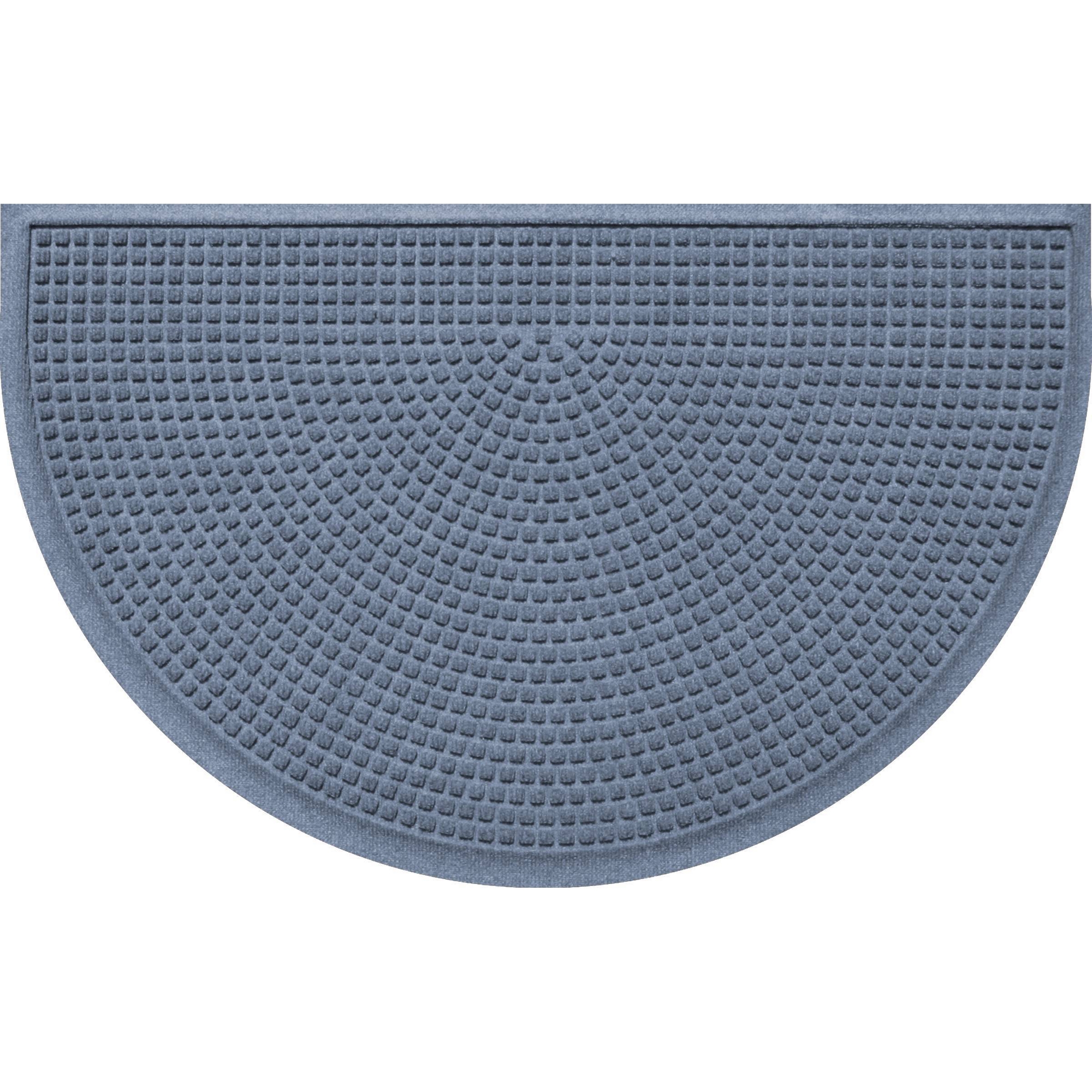 WaterHog® Squares 24"x39" Indoor/Outdoor Half Round Door Mat Blue
