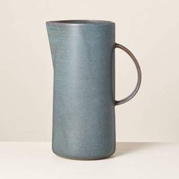 71oz Stoneware Pitcher Sterling Blue - Hearth & Hand™ with Magnolia