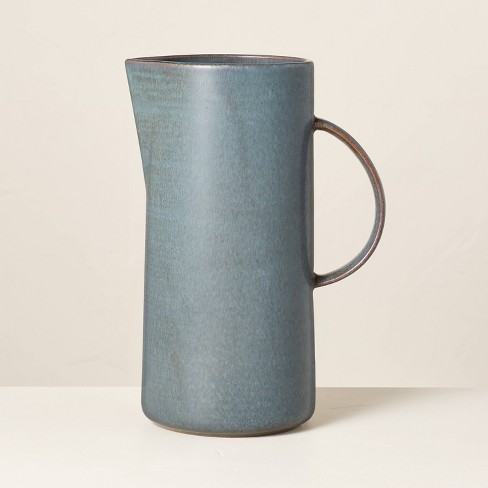 71oz Stoneware Pitcher Sterling Blue - Hearth & Hand™ with Magnolia - image 1 of 3