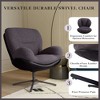 CAVINAS Chenille Swivel Accent Chair with High Backrest and Metal Base,Upholstered Swivel Living Room Chairs,Reading Chairs for Living Room - 4 of 4