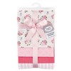 Luvable Friends Baby Girl Cotton Flannel Receiving Blankets, Garden 4-Pack, One Size - 2 of 2