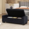 FONTOI 50" Ottoman Bench, Rectangular Design with Hinged Lid, Footrest with Hidden Storage for Living Room, Bedroom, Entryway, Blue, 20"*16.75"*50.25" - 4 of 4