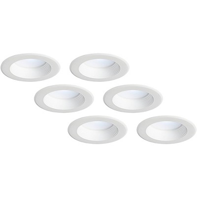 Tesler 5"/6" White 15 Watt Dimmable LED Retrofit Trims 6-Pack