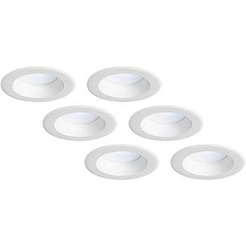 Tesler 5"/6" White 15 Watt Dimmable LED Retrofit Trims 6-Pack