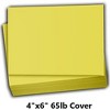 Hamilco Colored Scrapbook Cardstock Paper 4x6 Card Stock Paper 65 lb Cover 100 Pack (Fresh Lemon) - 2 of 4